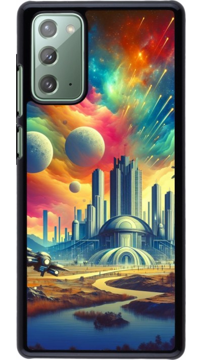 Samsung Galaxy Note 20 Case Hülle - Futuristische Stadt ausserhalb der Kuppel