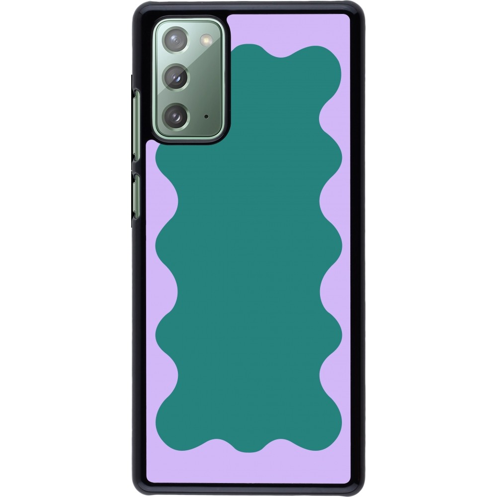 Samsung Galaxy Note 20 Case Hülle - Wavy Rectangle Green Purple