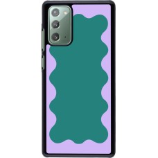Samsung Galaxy Note 20 Case Hülle - Wavy Rectangle Green Purple