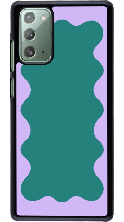 Coque Samsung Galaxy Note 20 - Wavy Rectangle Green Purple