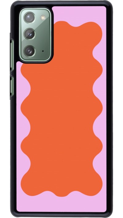 Coque Samsung Galaxy Note 20 - Wavy Rectangle Orange Pink