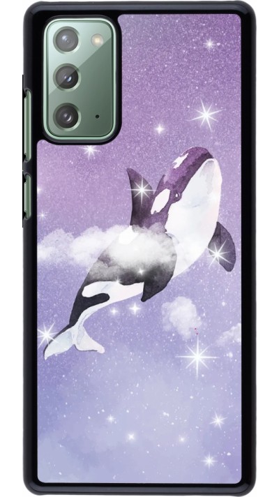 Coque Samsung Galaxy Note 20 - Whale in sparking stars