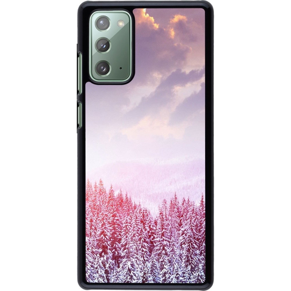 Samsung Galaxy Note 20 Case Hülle - Winter 22 Pink Forest