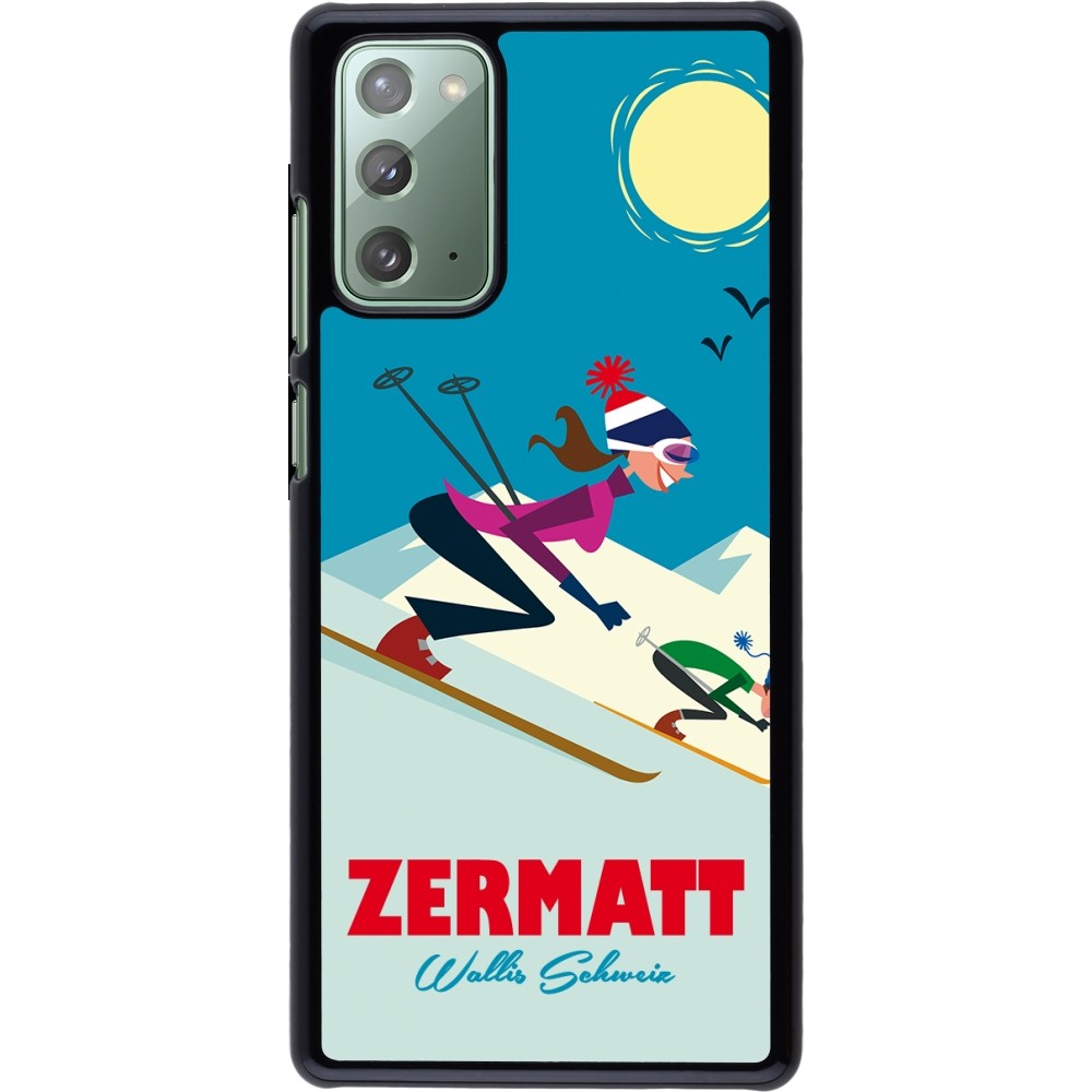 Samsung Galaxy Note 20 Case Hülle - Zermatt Ski Downhill