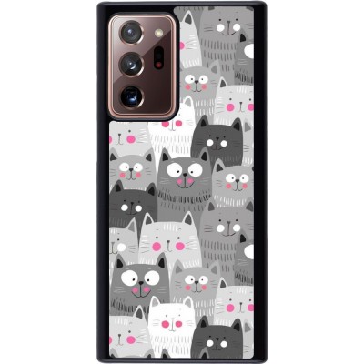 Coque Samsung Galaxy Note 20 Ultra - Chats gris troupeau
