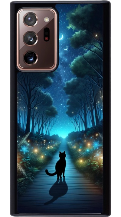 Coque Samsung Galaxy Note 20 Ultra - Chat noir promenade