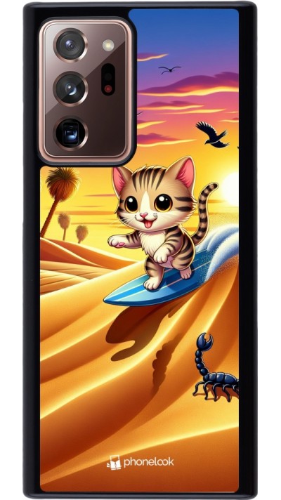 Coque Samsung Galaxy Note 20 Ultra - Chat surfeur au soleil