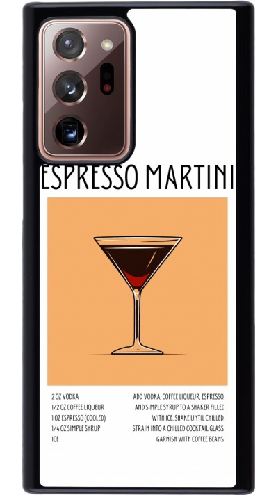 Samsung Galaxy Note 20 Ultra Case Hülle - Cocktail Rezept Espresso Martini