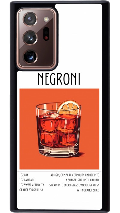 Samsung Galaxy Note 20 Ultra Case Hülle - Cocktail Rezept Negroni