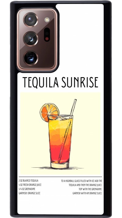 Samsung Galaxy Note 20 Ultra Case Hülle - Cocktail Rezept Tequila Sunrise