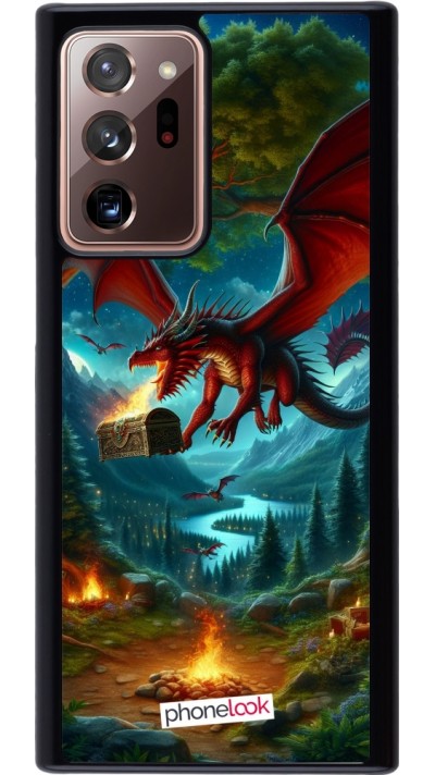 Samsung Galaxy Note 20 Ultra Case Hülle - Drache Fliegend Wald Schatz