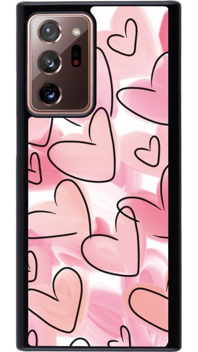 Samsung Galaxy Note 20 Ultra Case Hülle - Easter 2023 pink hearts