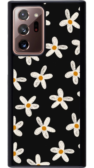 Samsung Galaxy Note 20 Ultra Case Hülle - Easter 2024 white on black flower