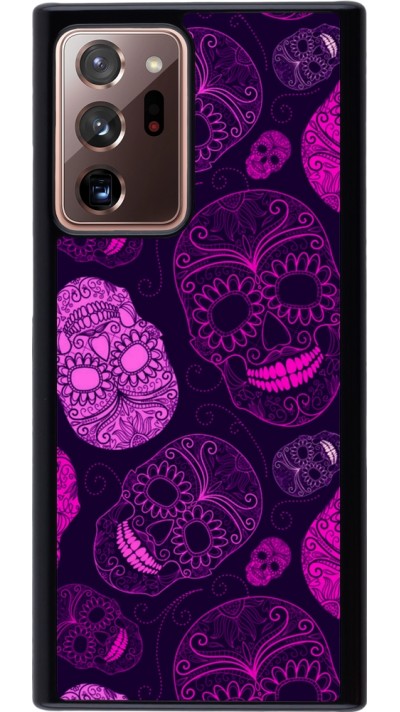 Samsung Galaxy Note 20 Ultra Case Hülle - Halloween 2023 pink skulls