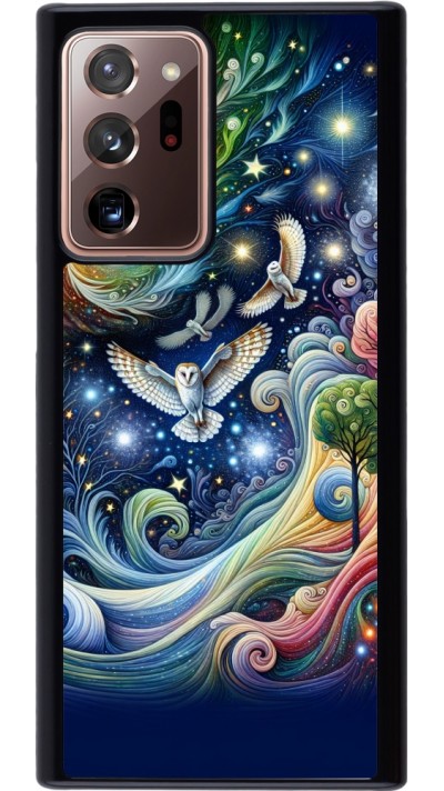 Coque Samsung Galaxy Note 20 Ultra - hibou volant floral