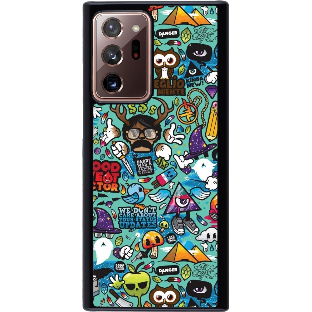 Samsung Galaxy Note 20 Ultra Case Hülle - Mixed Cartoons Turquoise