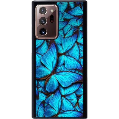 Hülle Samsung Galaxy Note 20 Ultra - Papillon - Bleu