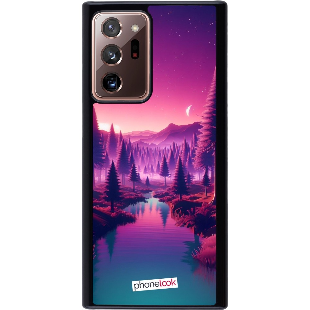 Samsung Galaxy Note 20 Ultra Case Hülle - Lila-rosa Landschaft