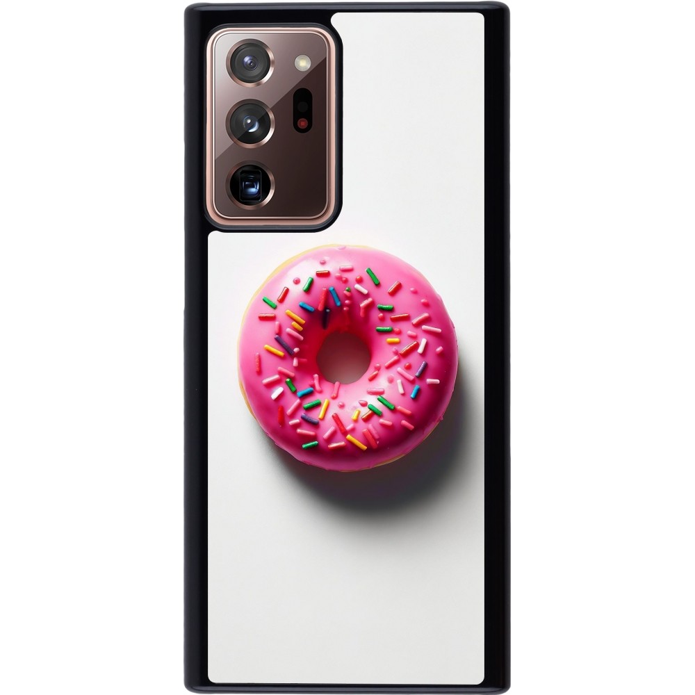 Samsung Galaxy Note 20 Ultra Case Hülle - Weisser Hintergrund, pinker Donut