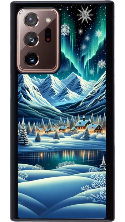 Coque Samsung Galaxy Note 20 Ultra - Snowy Mountain Village Lake night