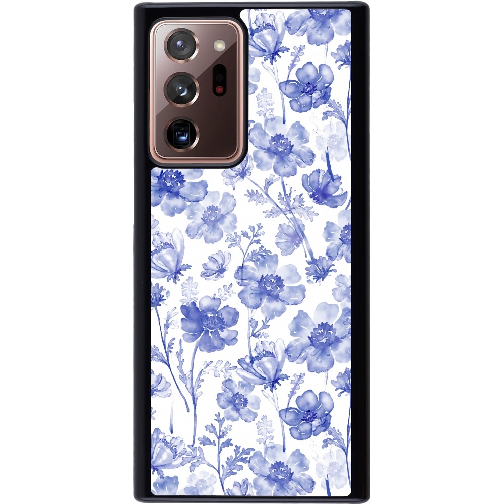 Samsung Galaxy Note 20 Ultra Case Hülle - Spring 23 watercolor blue flowers