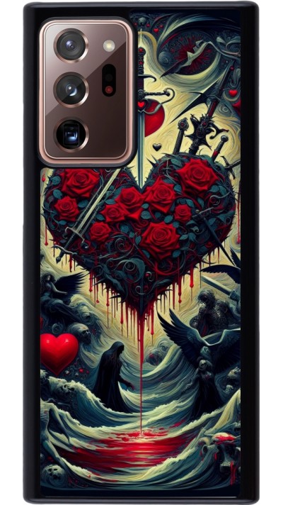 Coque Samsung Galaxy Note 20 Ultra - Dark Love Coeur Sang