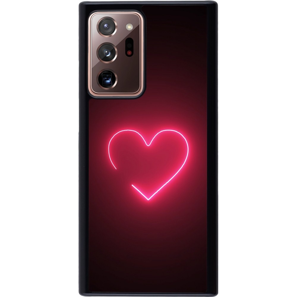 Samsung Galaxy Note 20 Ultra Case Hülle - Valentine 2023 single neon heart