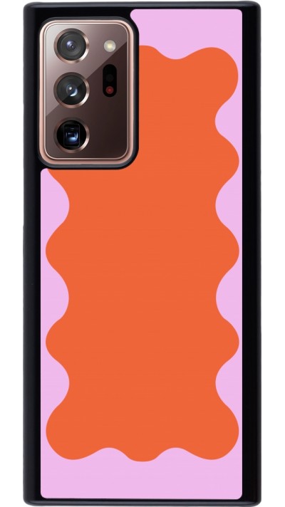 Coque Samsung Galaxy Note 20 Ultra - Wavy Rectangle Orange Pink