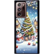 Samsung Galaxy Note 20 Ultra Case Hülle - Weihnachten 2023 Schneemann und Tannenbaum