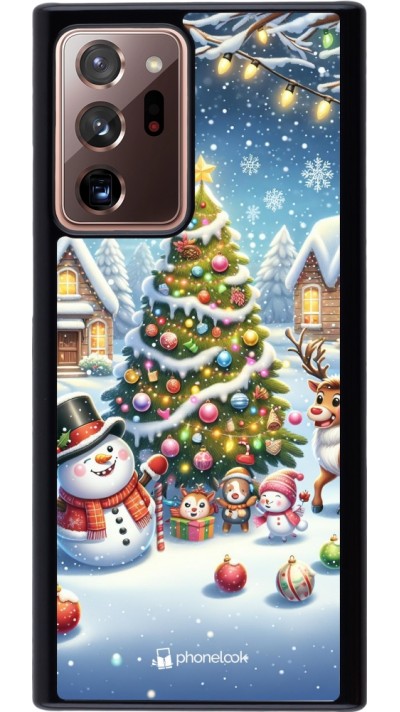 Coque Samsung Galaxy Note 20 Ultra - Noël 2023 bonhomme de neige et sapin
