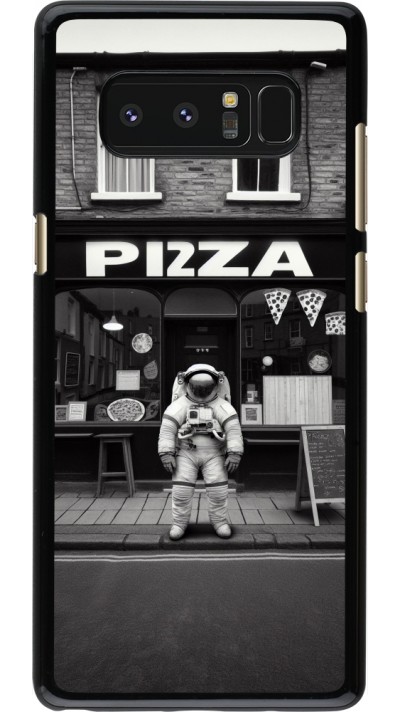 Coque Samsung Galaxy Note8 - Astronaute devant une Pizzeria