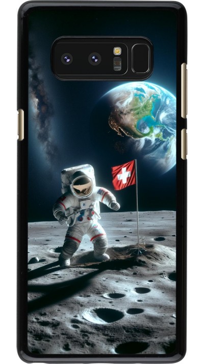 Samsung Galaxy Note8 Case Hülle - Astro Schweiz auf dem Mond