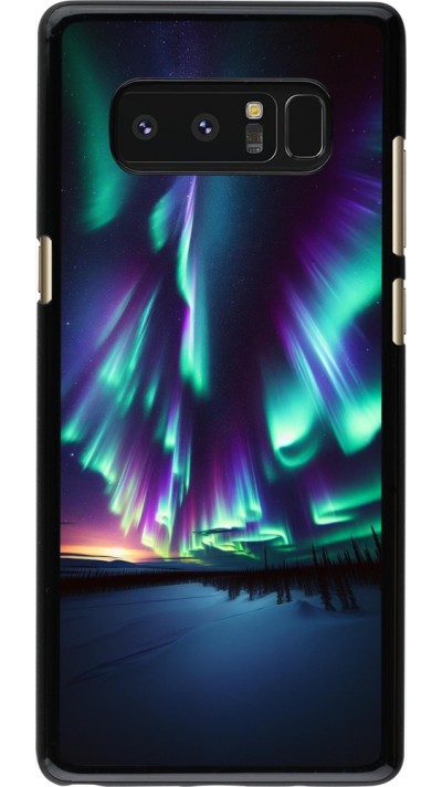 Coque Samsung Galaxy Note8 - Aurore Boréale Étincelante