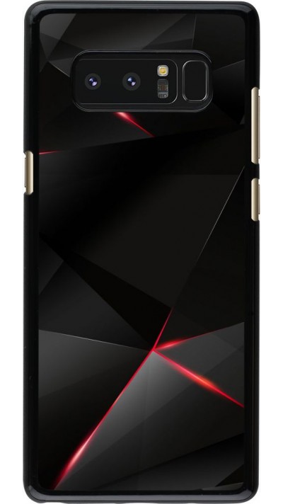 Coque Samsung Galaxy Note 8 - Black Red Lines