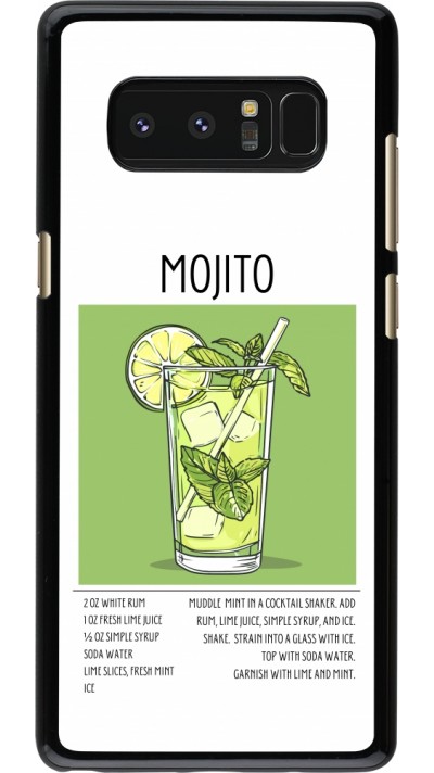Samsung Galaxy Note8 Case Hülle - Cocktail Rezept Mojito