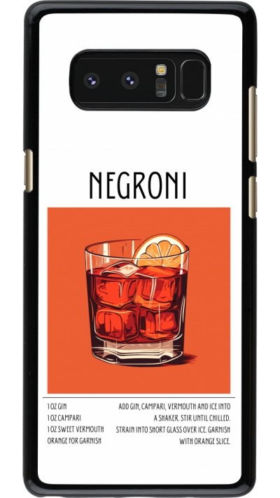 Samsung Galaxy Note8 Case Hülle - Cocktail Rezept Negroni