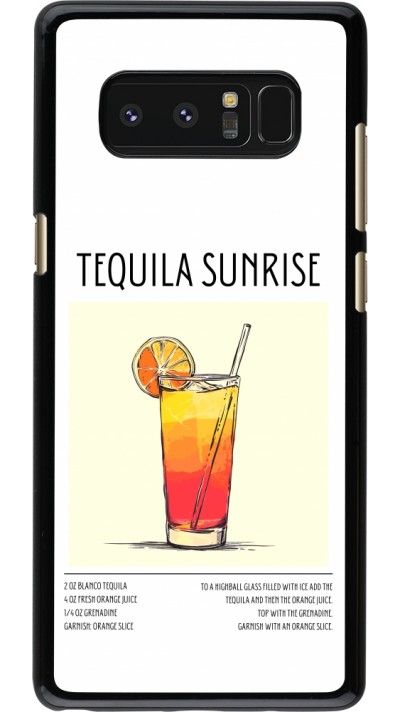 Samsung Galaxy Note8 Case Hülle - Cocktail Rezept Tequila Sunrise