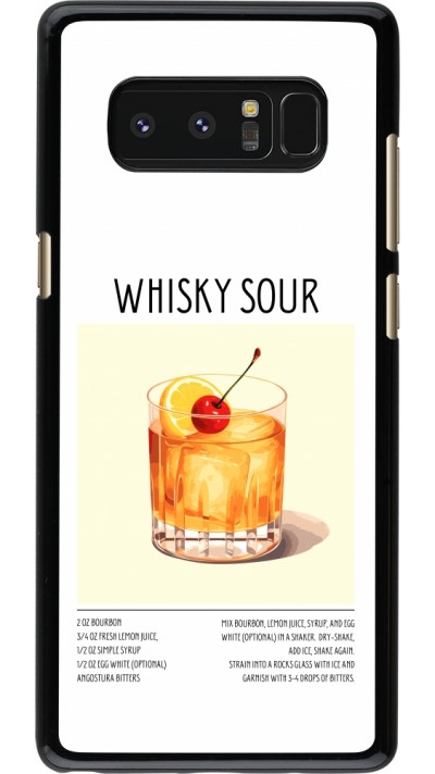 Samsung Galaxy Note8 Case Hülle - Cocktail Rezept Whisky Sour