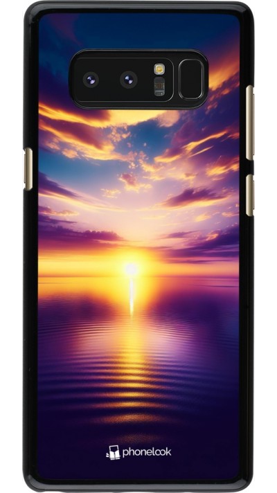 Coque Samsung Galaxy Note8 - Coucher soleil jaune violet