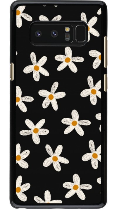 Samsung Galaxy Note8 Case Hülle - Easter 2024 white on black flower