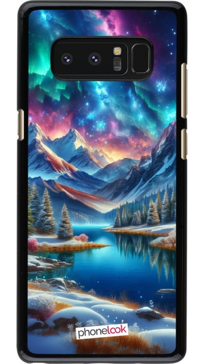 Samsung Galaxy Note8 Case Hülle - Fantasiebergsee Himmel Sterne