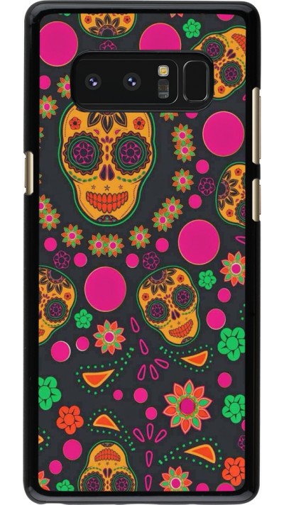 Samsung Galaxy Note8 Case Hülle - Halloween 22 colorful mexican skulls