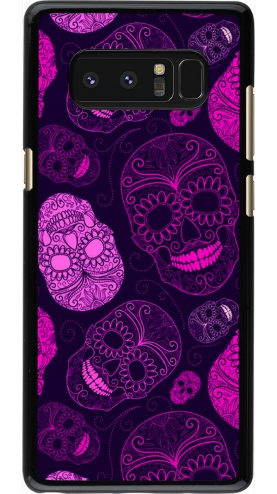 Samsung Galaxy Note8 Case Hülle - Halloween 2023 pink skulls