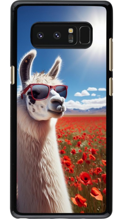 Samsung Galaxy Note8 Case Hülle - Lama Chic in Mohnblume