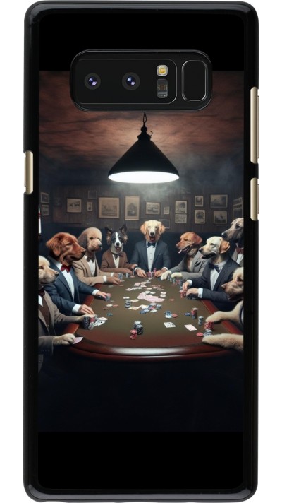 Samsung Galaxy Note8 Case Hülle - Die Pokerhunde