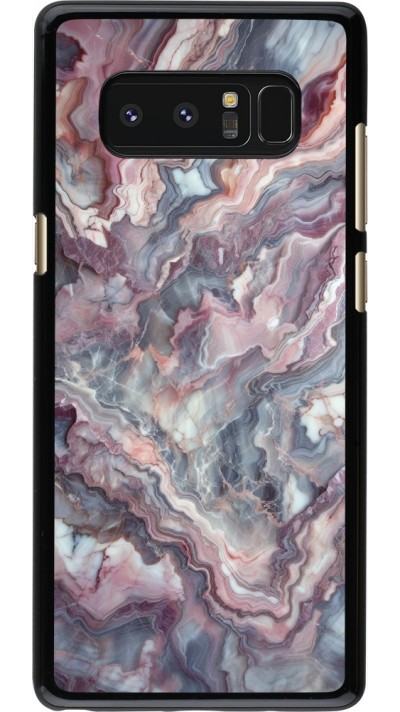 Samsung Galaxy Note8 Case Hülle - Violetter silberner Marmor