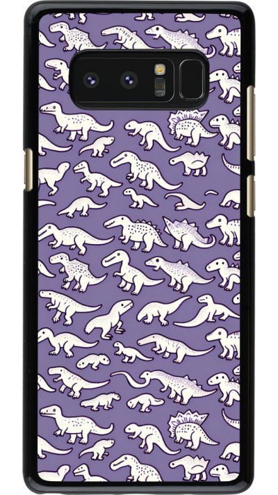 Samsung Galaxy Note8 Case Hülle - Mini-Dino-Muster violett