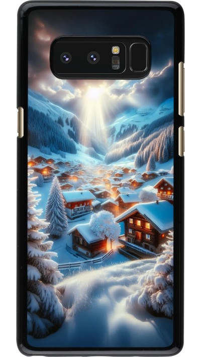 Samsung Galaxy Note8 Case Hülle - Berg Schnee Licht
