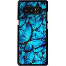 Coque Samsung Galaxy Note 8 - Papillon - Bleu