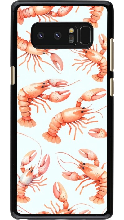 Samsung Galaxy Note8 Case Hülle - Muster von pastellfarbenen Hummern